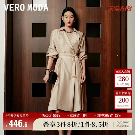 Vero Moda风衣外套女2025夏季新商场同款光泽感英伦风325121009商品大图