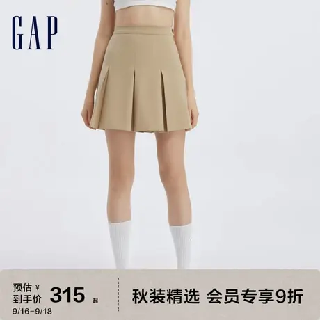 【欧阳娜娜同款】Gap女装秋季2023新款活力百褶迷你裙730461短裙商品大图