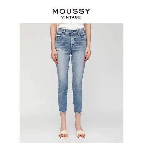 MOUSSY VINTAGE 春季古着感弹性紧身高腰牛仔长裤女540FSC12-1130商品大图