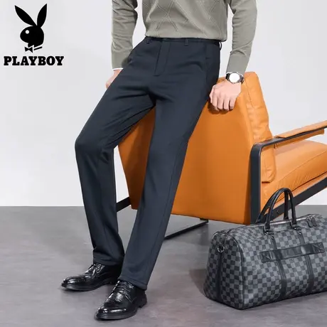 【重磅440克】花花公子春季厚款轻商务西裤男款直筒休闲裤长裤子图片