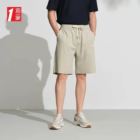 海一家简约青春五分裤2025夏季新款时尚有型青年男士休闲中裤图片