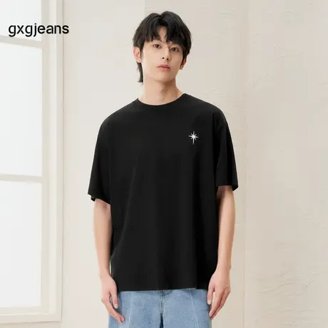 gxg.jeans男装2024年夏季新款圆领短袖T恤J24D442040商品大图