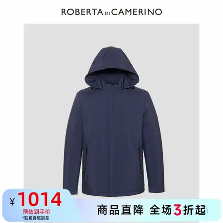 【白鹅绒】ROBERTA诺贝达冬季新品时尚休闲连帽纯色羽绒服外套男图片