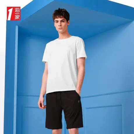 海一家基础休闲短T2024年夏季新款舒适透气男士短袖T恤图片