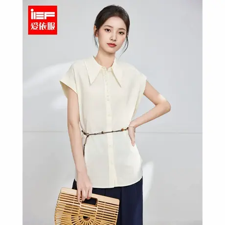 IEF/爱依服上衣2025夏季新款通勤文艺知性气质百搭简约显瘦女衬衫图片