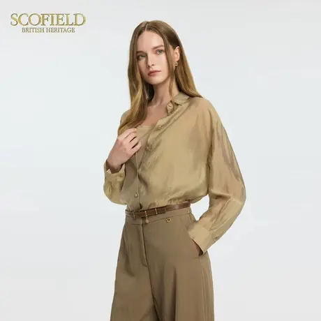 Scofield女装都市简约风两件套衬衫叠穿松弛感上衣2025夏季新品图片