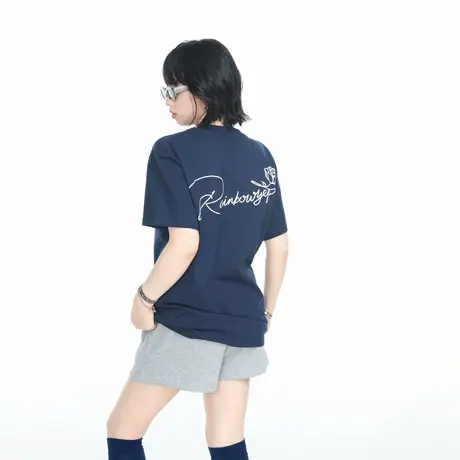 宽松纯棉发泡印花短袖T恤女夏季2025新款休闲百搭情侣半袖上衣潮图片