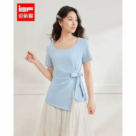 IEF/爱依服【微胖】大码女装2025夏季新款法式温柔小女人气质上衣商品大图