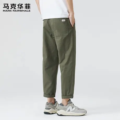 马克华菲休闲裤男士夏季2025新款宽松直筒裤男款工装九分长裤子X商品大图