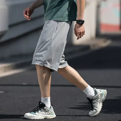 唐狮夏季新款休闲短裤男薄款宽松直筒显瘦潮流时尚工装裤子男官方图片