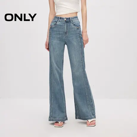 ONLY夏季复古百搭显瘦高腰喇叭裤长裤牛仔裤女|124232050图片