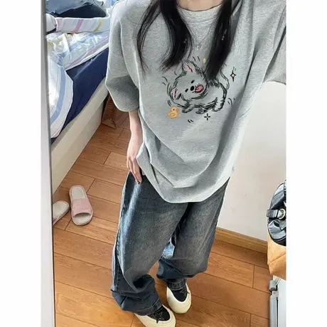 KWV真维斯短袖女t恤2025新款超好看独特漂亮上衣女夏日ootd穿搭商品大图