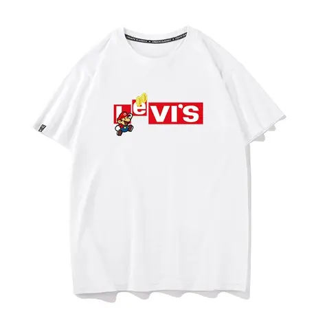 秀洛超级玛丽马里奥周边联名款维斯潮牌短袖T恤男情侣装衣服半袖图片