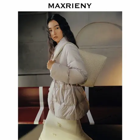 【商场同款】MAXRIENY微收腰松弛廓形羽绒服24冬新款保暖外套女商品大图