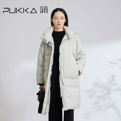 蒲PUKKA 定制高密棉羽绒服女2023冬季新款连帽加厚鸭绒保暖外套图片