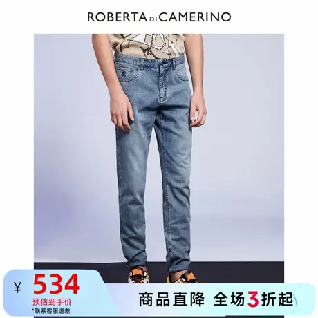 [棉]ROBERTA诺贝达男装男士牛仔裤夏季新款商务休闲直筒裤男图片