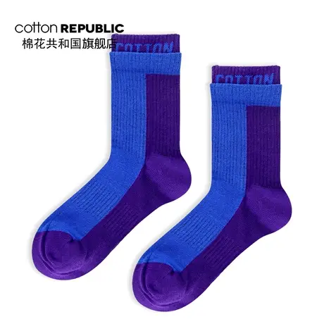 Cotton Republic/棉花共和国男士中筒袜情侣款休闲短袜棉质男短袜商品大图