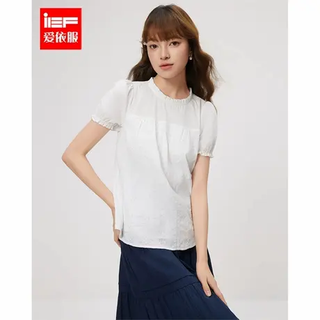 IEF/爱依服2025夏季新款韩版温柔小女人气质设计感通勤百搭上衣商品大图