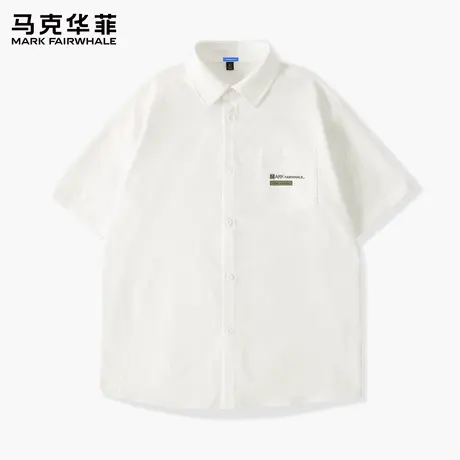 马克华菲冰丝短袖衬衫男2025新款美式外套男款夏日潮流男士衬衣X图片