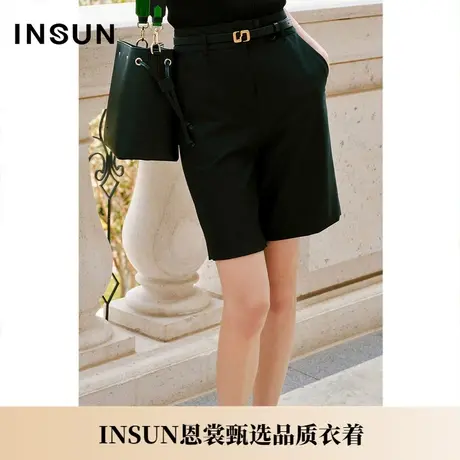 INSUN恩裳夏款零染环保色纺冰氨直筒裤商品大图