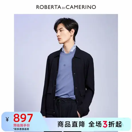 【春季新品】ROBERTA诺贝达上衣夹克商务休闲时尚翻领外套男商品大图