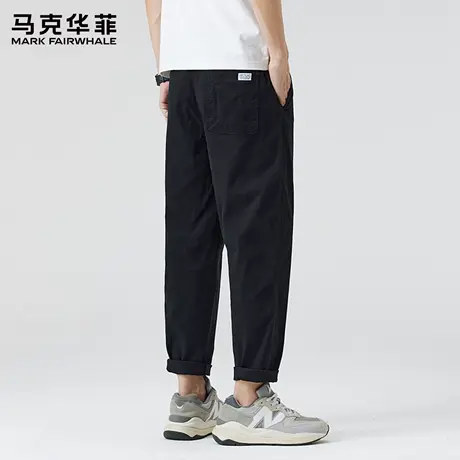 马克华菲休闲裤男士2025新款夏季宽松直筒阔腿裤工装长裤子男款X商品大图