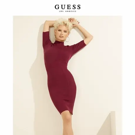 GUESS女士修身显瘦包臀气质小个子针织连衣裙W1BK53Z2BF0商品大图