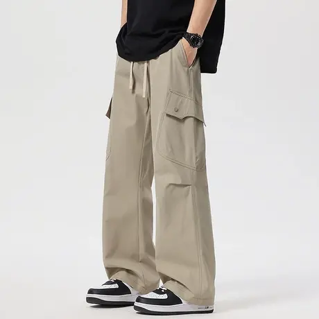 回力工装裤男士春秋季2025新款潮牌宽松直筒男生美式伞兵休闲裤子图片