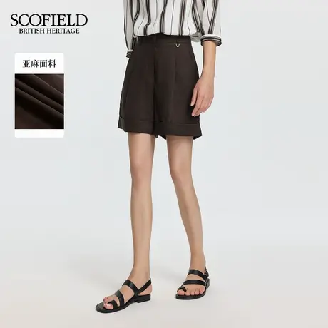 【法国亚麻】Scofield女装都市率性短裤廓形休闲裤2025秋季新品商品大图