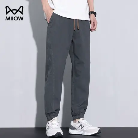 猫人2024年夏季新品男款时尚百搭束脚休闲裤简约大气宽松舒适长裤商品大图