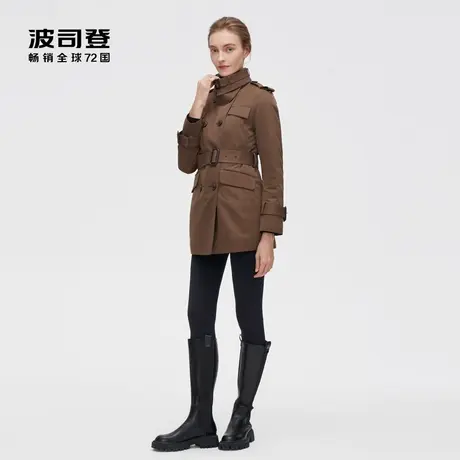 【首创波司登 风衣羽绒服】女中长一衣三穿鹅绒保暖冬季外套商品大图