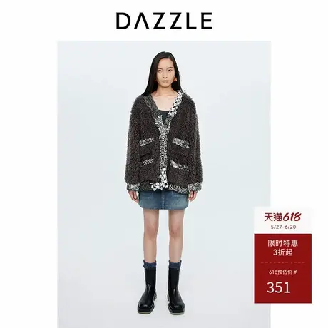 DAZZLE地素奥莱牛仔裙裤春秋摩登双腰头牛仔裙裤女商品大图