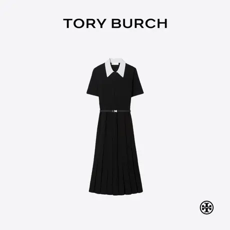 TORY BURCH 汤丽柏琦 T MONOGRAM 镂空褶裥连衣裙 170790商品大图