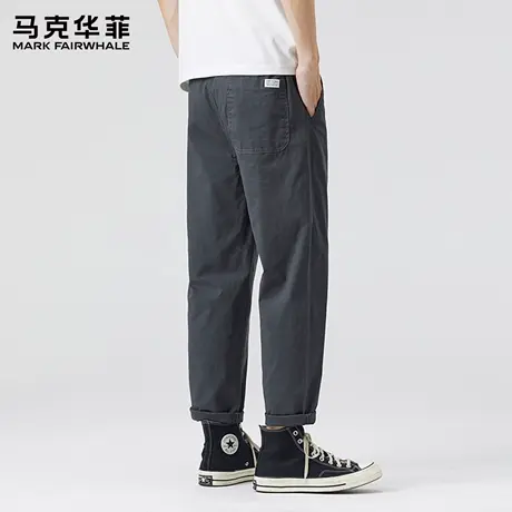 马克华菲夏季休闲裤男2025新款美式宽松直筒锥形工装九分长裤子X商品大图