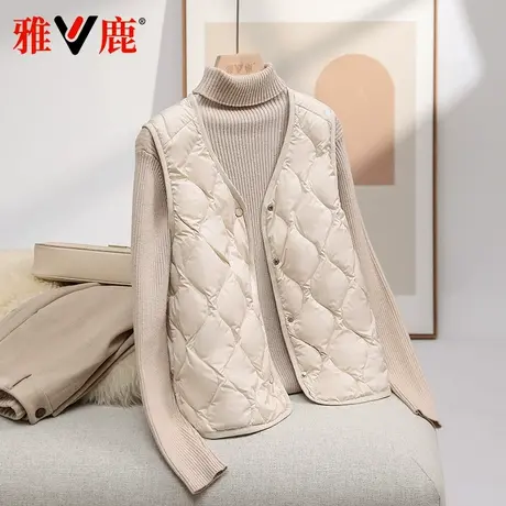 雅鹿2025初春季新款轻薄羽绒内胆女马甲内搭显瘦淑女坎肩背心外套商品大图