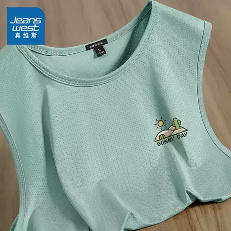 NN真维斯冰丝男士背心夏季速干网眼透气坎肩青少年篮球无袖t恤薄图片