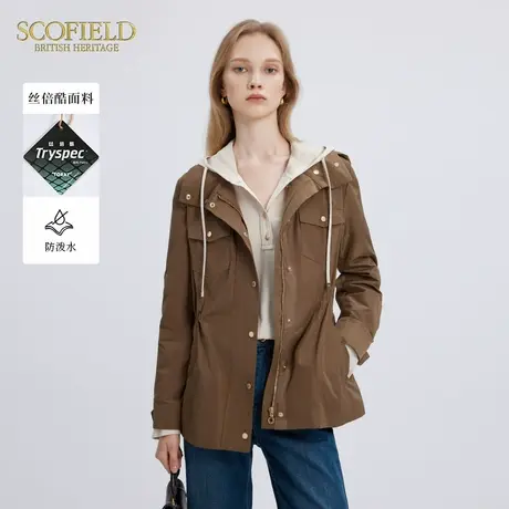 【防泼水】Scofield女休闲通勤干练户外风衣夹克外套秋季风衣外套商品大图