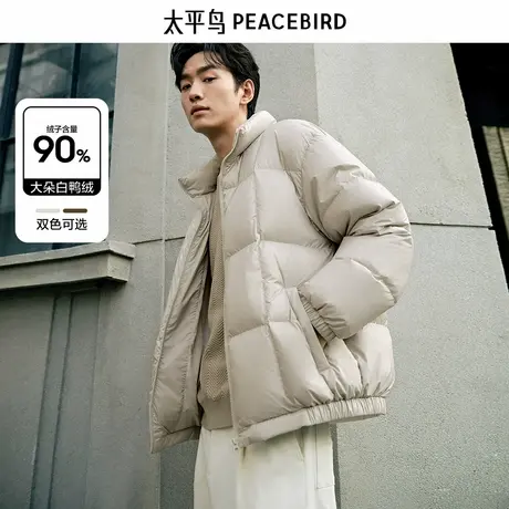 【断码钜惠】太平鸟男装面包服男冬季保暖防寒服立领羽绒服外套男图片