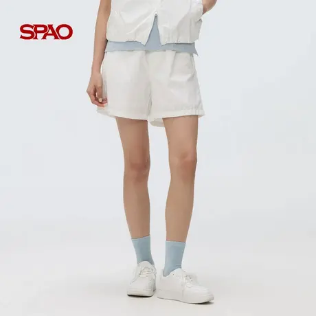 【U先测评】SPAO韩国同款女士休闲简约时尚直筒纯色运动短裤商品大图