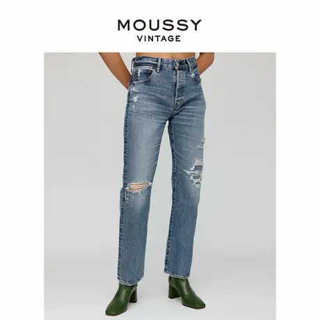 MOUSSYVINTAGE 破洞做旧直筒裤牛仔裤540FAC11-2450商品大图