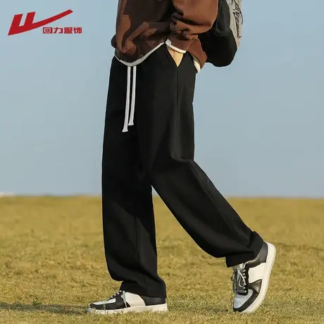 回力男士工装裤春秋季2024新款直筒宽松阔腿裤痞帅潮牌休闲长裤子图片