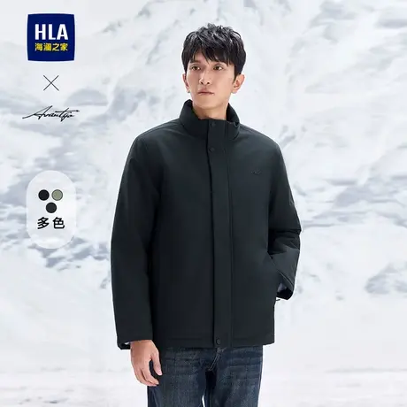 HLA/海澜之家轻商务时尚系列棉服24秋冬新立领精致硅胶标外套男商品大图