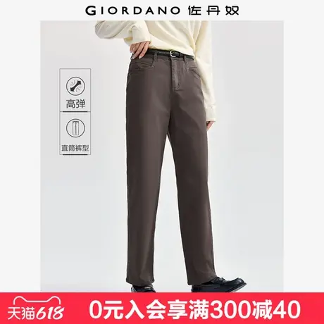 佐丹奴裤子女简约通勤风女裤弹力棉口袋纽扣女式休闲长裤05414087图片