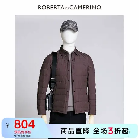 【白鸭绒】Roberta诺贝达秋冬季新款轻薄款小翻领轻便羽绒服外套图片