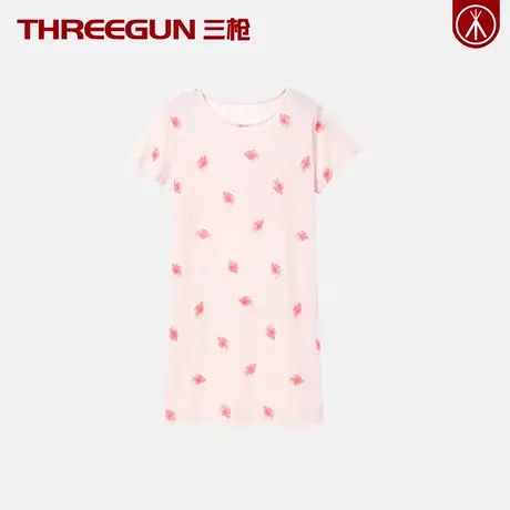 THREEGUN/三枪女生100%纯棉睡裙少女全棉薄款睡衣夏季学生家居服商品大图