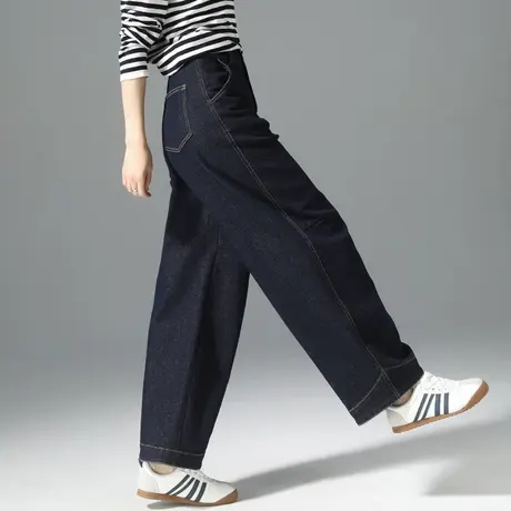 高腰阔腿牛仔裤女2025新款慵懒松弛感裤子春秋小个子香蕉裤直筒裤商品大图