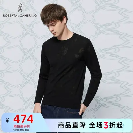 ROBERTA诺贝达春男装潮流休闲修身休闲毛衫羊毛衫男商品大图