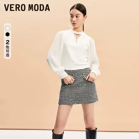 Vero Moda奥莱上衣女秋冬新款灯笼袖设计感镂空浪漫优雅气质百搭商品大图