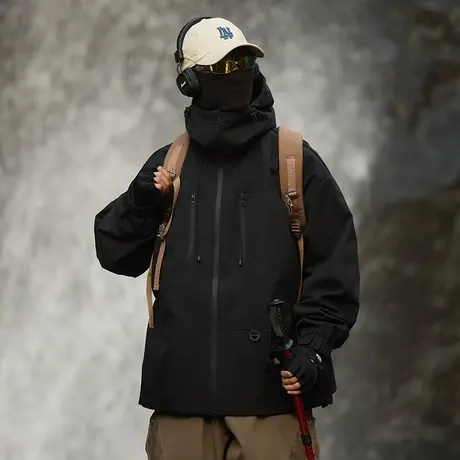 回力防风防水冲锋夹克男士春秋季2025新款登山衣服工装三合一外套图片