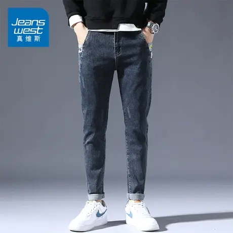 KZ真维斯男装春装2025年新款潮男士牛仔长裤春秋季男裤子四面弹性商品大图